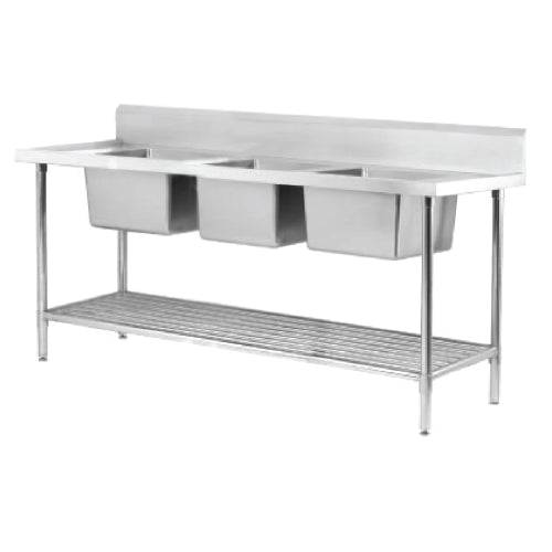 [SKUIMG]TH-3DSB-6.1-1800|FREGADOR TRIPLE 70 CM X 1800 CM INOXIDABLE