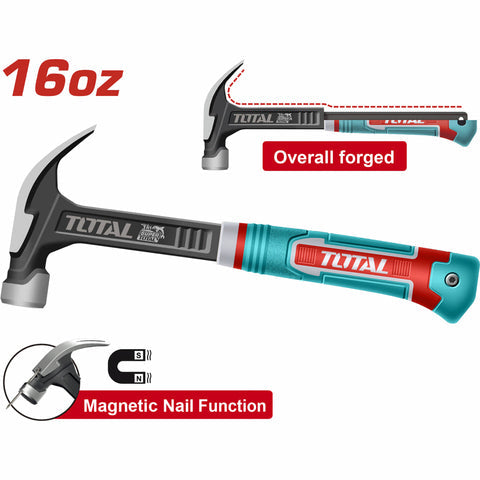 [SKUIMG]THCH61016L|MARTILLO DE OREJA FORJADO 16OZ MAGNETICO. ACERO AL CARBONO #45 MANGO FUERTE.