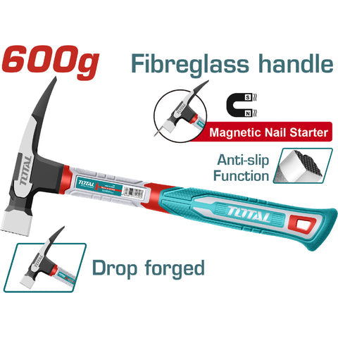 [SKUIMG]THCH61060|THCH61060_1.jpg|MARTILLO PARA TECHO 600G. MAGNETICO. ACERO AL CARBONO #45. MANGO FIBRA DE VIDRIO.