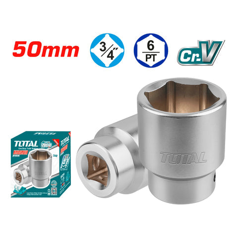 SOCKETS DADOS HEXAGONALES 3/4" CR-V CON TRATAMIENTO TERMICO 6PTS. MILIMETRICOS
