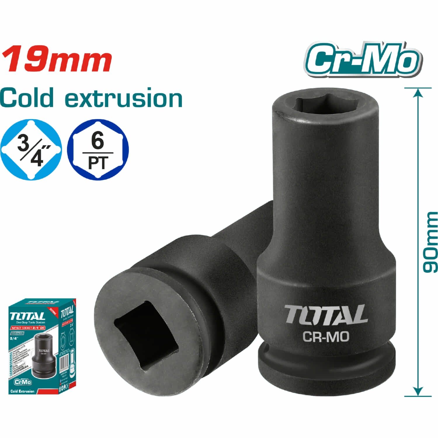 [SKUIMG]THHISD3433L|THHISD3433L.jpg|DADOS SOCKETS IMPACTO 3/4".# 33 MATERIAL CRMO
