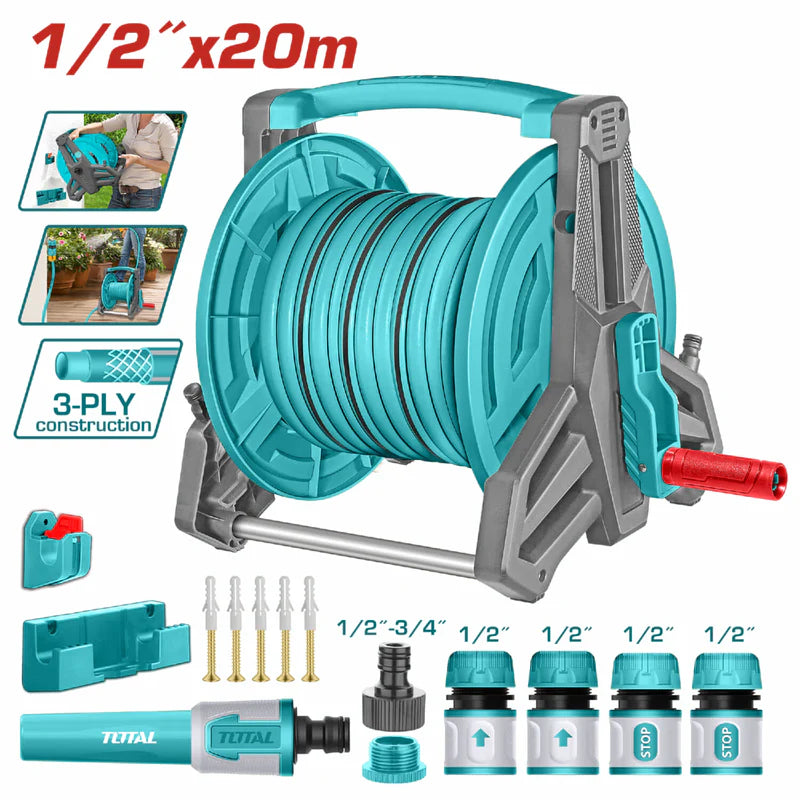 [SKUIMG]THHR20124|THHR20124-FRONTEND-sbH9Qcp4Uh8eYFtP.png|MANGUERA DE AGUA 20 METROS X 1/2" CON CARRETE. INCLUYE CONECTORES Y ADAPTADOR DE GRIFO