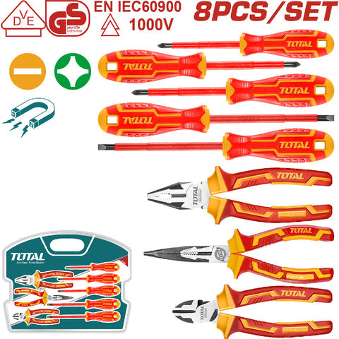 [SKUIMG]THKIST3082|THKIST3082.jpg|HERRAMIENTAS AISLADAS. CERTIFICACION 1000V VDE/GS SET DE 8 PIEZAS.