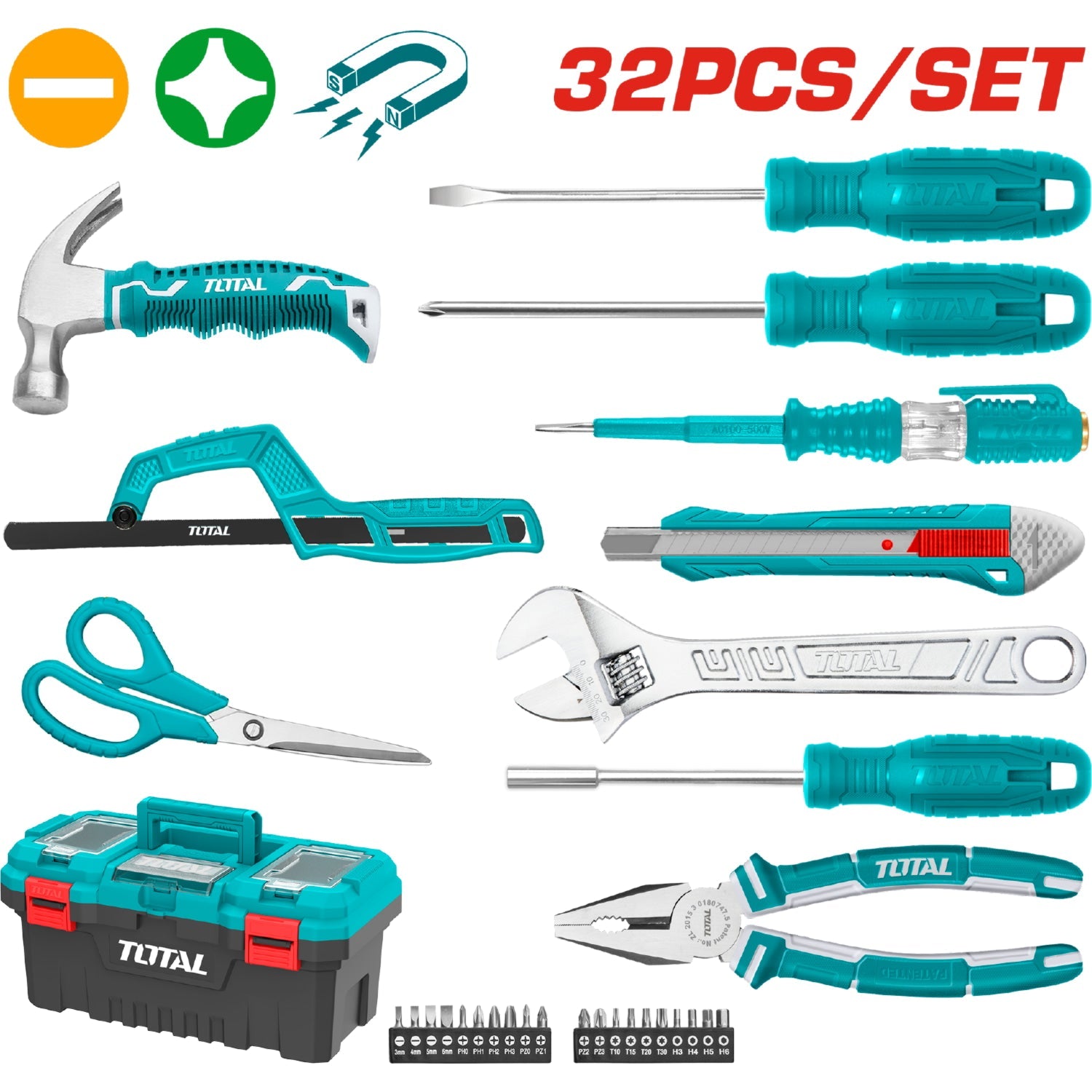 [SKUIMG]THKTHP20326|THKTHP20326.jpg|HERRAMIENTAS EN CAJA TOTAL (32
