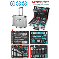 [SKUIMG]THKTHP21476|THKTHP21476_1.jpg|JUEGO DE HERRAMIENTAS DE 147 PIEZAS EN MALET�N DE ALUMINIO.