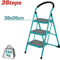 [SKUIMG]THLAD09031|THLAD09031.jpg|ESCALERA DE 3 PELDAÑOS METÁLICA TOTAL TOOLS