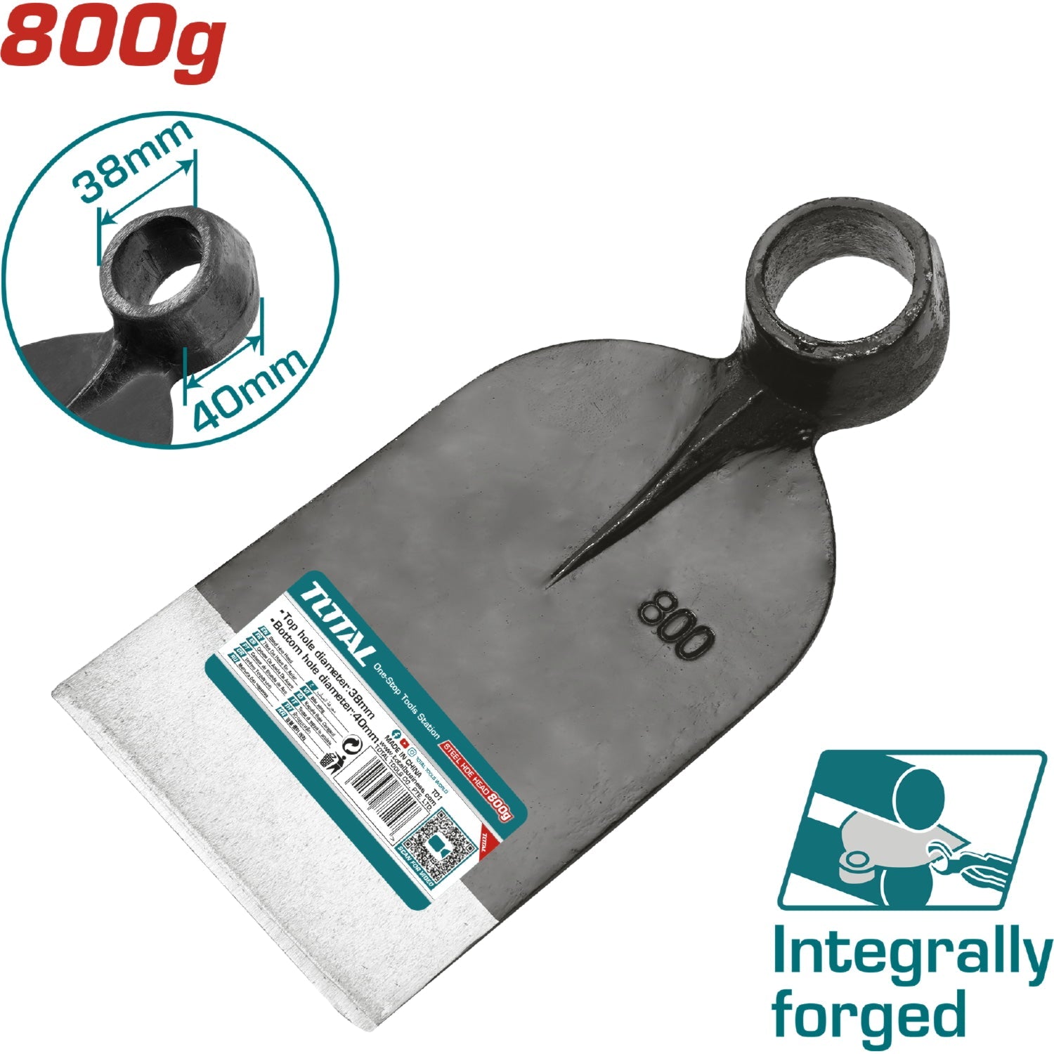 [SKUIMG]THSHH1081|THSHH1081.jpg|CABEZA DE AZADÓN (NO INCLUYE MANGO). 0.8KG.