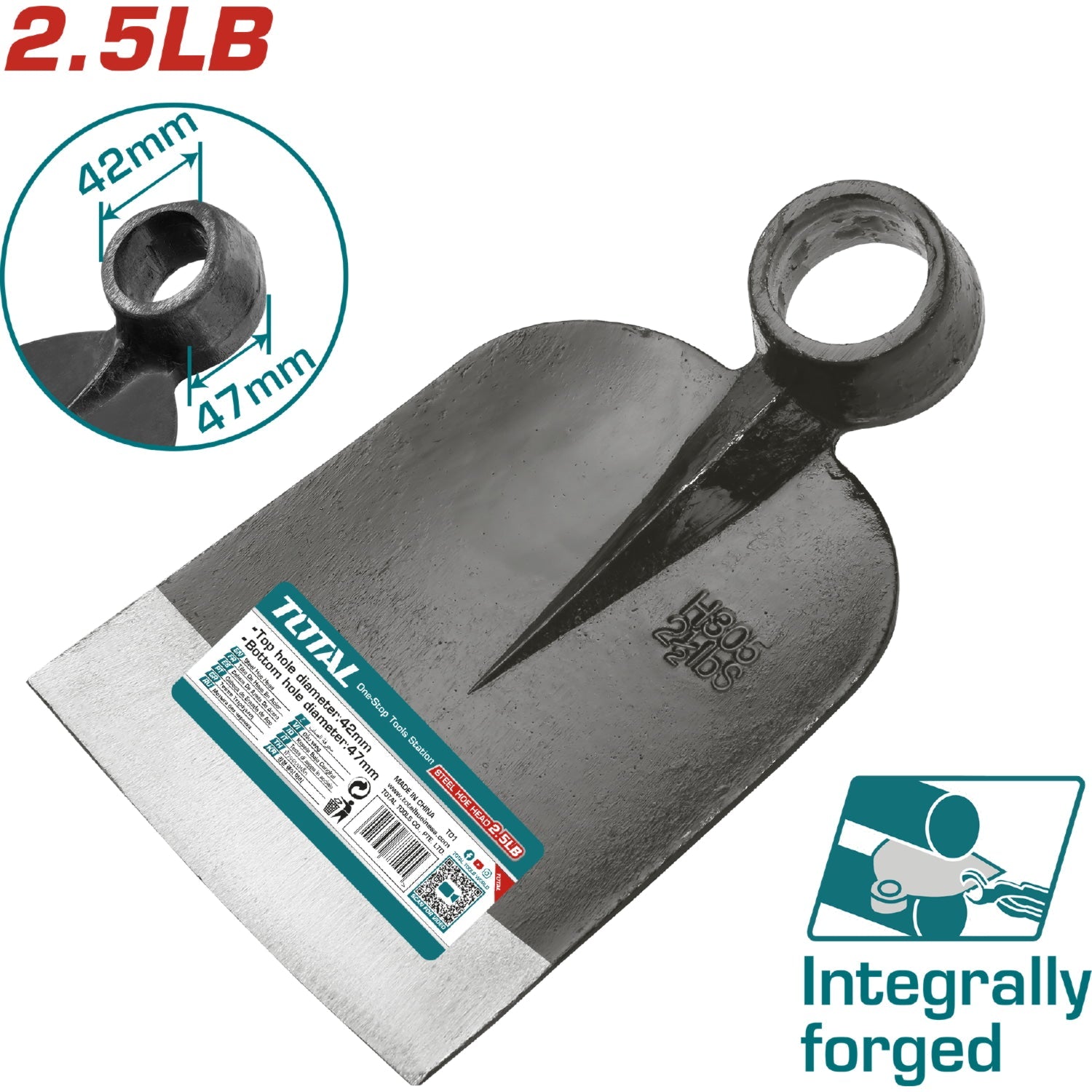 [SKUIMG]THSHH22502|THSHH22502.jpg|CABEZA DE AZADÓN (NO INCLUYE MANGO). 2.5 LBS.