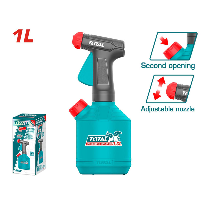 [SKUIMG]THSPP30102|PULVERIZADOR DE BOMBA 1L SEGUNDA ABERTURA, INDICADOR DE NIVEL Y BOQUILLA AJUSTABLE.