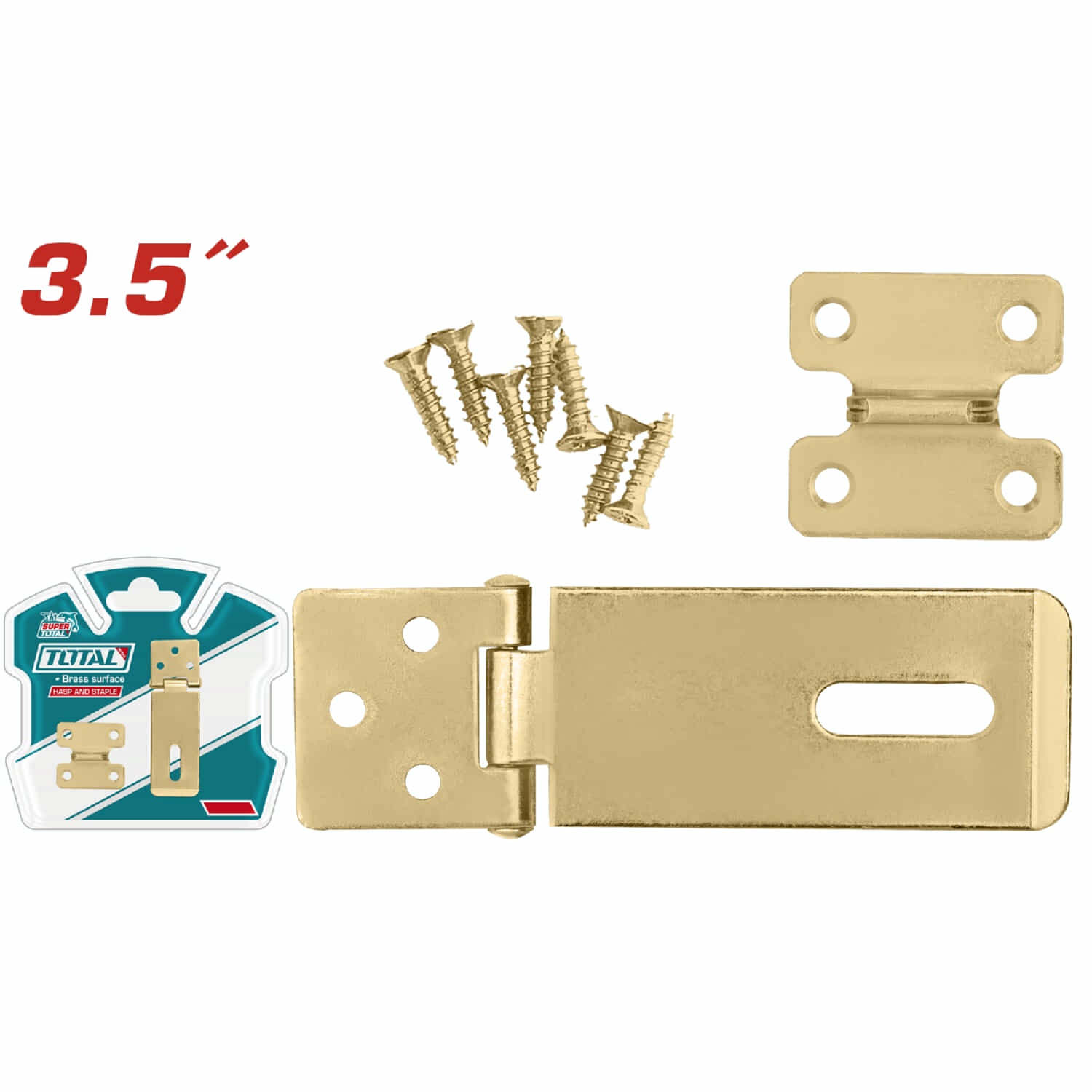 [SKUIMG]THSS1035|THSS1035.jpg|ALDABA PORTACANDADO 3.5" ESPESOR: 38MM X 1.9MM. ACERO GALVANIZADO. INCLUYE 7 GRAPAS.