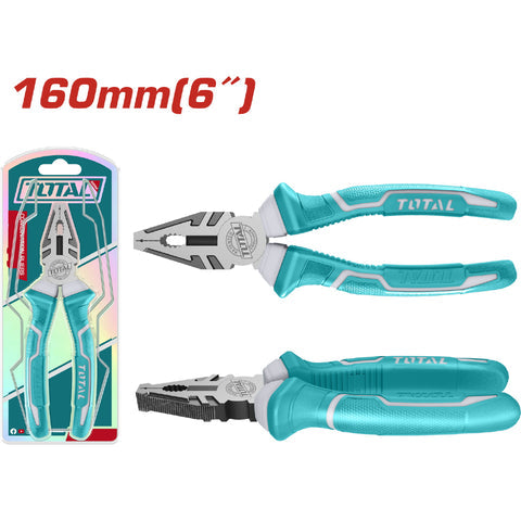 [SKUIMG]THT110606P|ALICATE DE COMBINACION 6" PULIDO Y ANTIOXIDO. CON MANGO DE DOS COLORES.