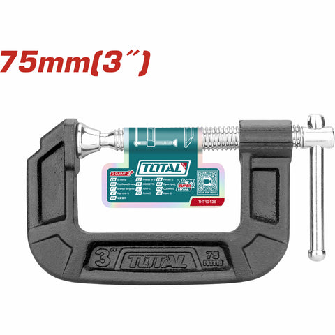 [SKUIMG]THT13136|THT13136_1.jpg|ABRAZADERA G DE 3" (75MM) ROSCA EN FORMA DE T. CUERPO DE HIERRO FUNDIDO.