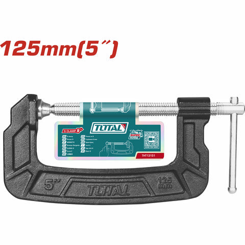 [SKUIMG]THT13151|THT13151.jpg|ABRAZADERA G DE 5" (125MM) ROSCA EN FORMA DE T. CUERPO DE HIERRO FUNDIDO.