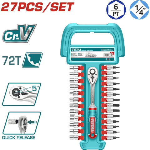 [SKUIMG]THT141271|DADOS SOCKET 1/4" SURTIDOS Y MANGO SOCKET