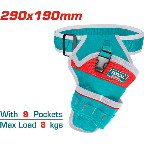 [SKUIMG]THT16P30125|THT16P30125_1.jpg|FUNDA PARA TALADRO DE CINTUR�N 290X190MM CARGA M�XIMA: 8KG INCLUYE 9 BOLSILLOS. CINTURA