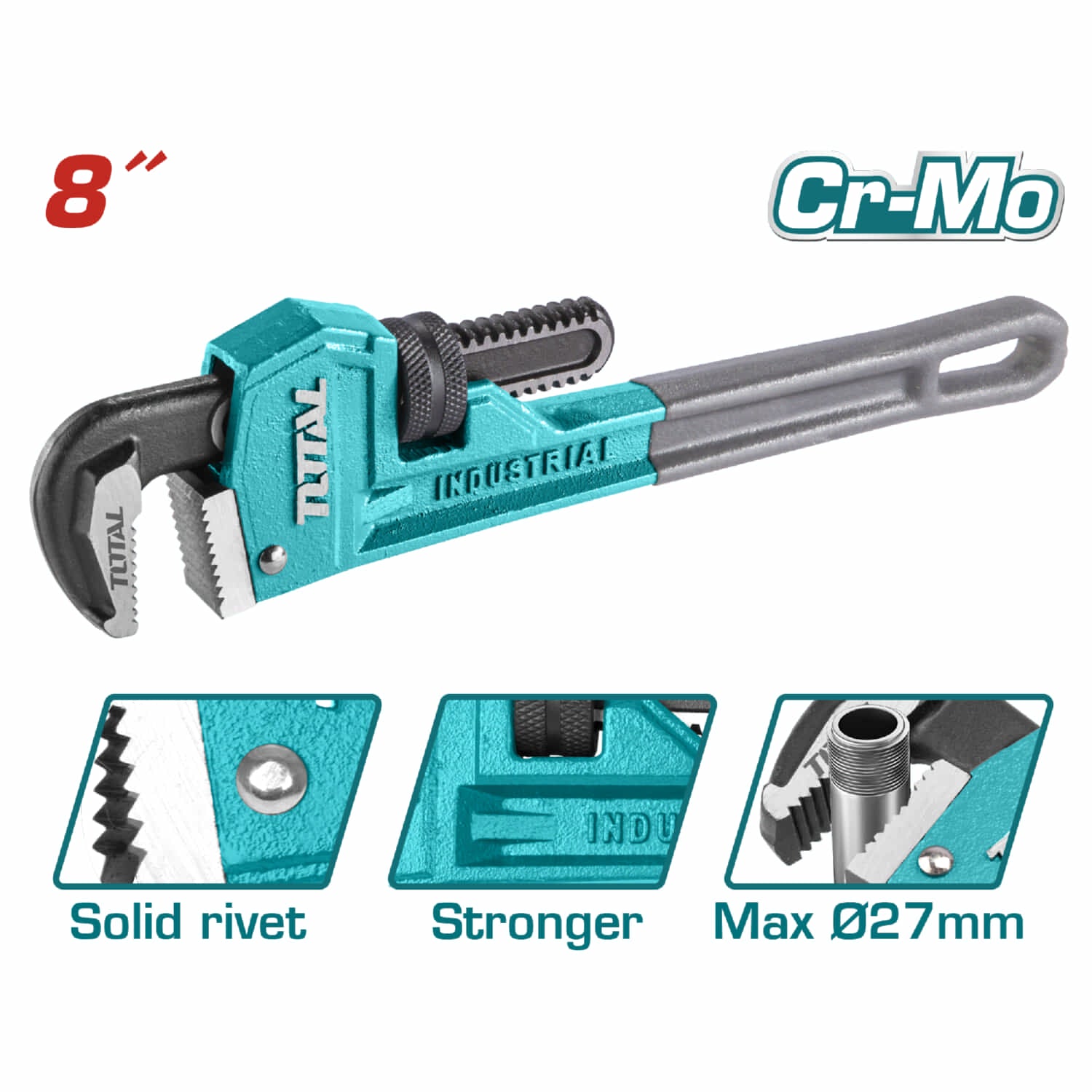 LLAVE DE TUBO FORJADA 8´´
