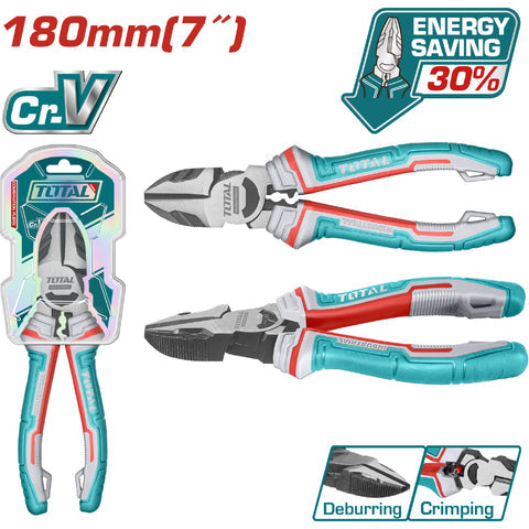 [SKUIMG]THT230706S|THT230706S_1.jpg|ALICATES DE CORTE DIAGONAL DE ALTA PALANCA 7" AHORRO DE ENERGIA 30% MANGO COMODO. ACABADO PULIDO.