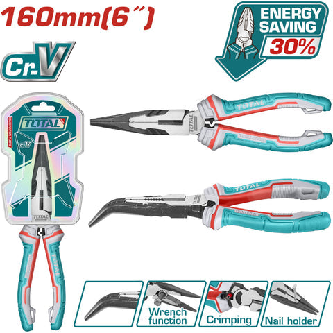 [SKUIMG]THT24616S|THT24616S_1.jpg|ALICATE DE PUNTA DOBLADA 6"/160MM CR-V.