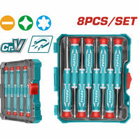 DESTORNILLADORES DE PRECISION CR-V. MAGNETICOS. SET DE 8 PIEZAS.