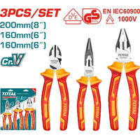 [SKUIMG]THT2K0302|THT2K0302_1.jpg|KIT 3 ALICATES DE COMBINACI�N AISLADOS. SOPORTAS HASTA 1,000 VOLTIOS.