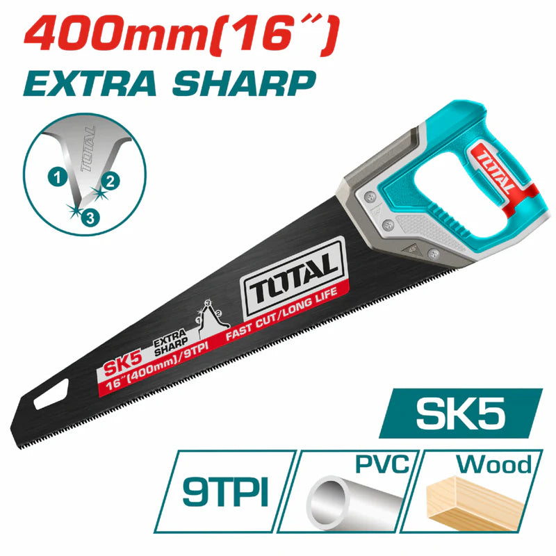[SKUIMG]THT55168|THT55168-FRONTEND-GDyyXMPC5SYpQ8D3.png|SERRUCHO DE MANO DE 16 "/ 400 MM SK5 9 TPI, DIENTES EXTRA AFILADOS.