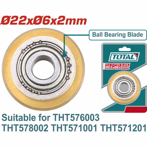 [SKUIMG]THT576003B|RUEDA DE REPUESTO PARA CORTADORA DE AZULEJOS Y BALDOSAS. 22X6X2MM.