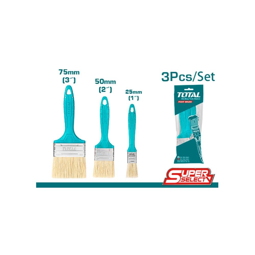 [SKUIMG]THT8450301|JUEGO DE 3 BROCHAS PARA PINTURA A BASE DE ACEITE