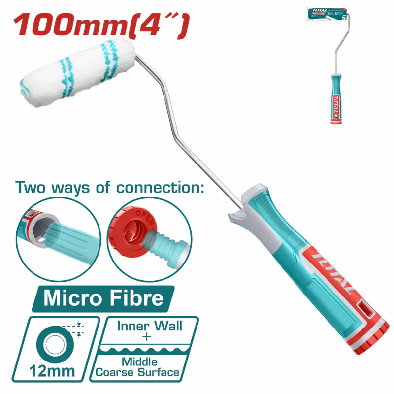 [SKUIMG]THT8541D|THT8541D-FRONTEND-l7AJ7oeT1G5txiCR.png|Mini rodillo de pintar de microfibra, medida 100mm (4"). Espesor 12mm. Diámetro 6mm.