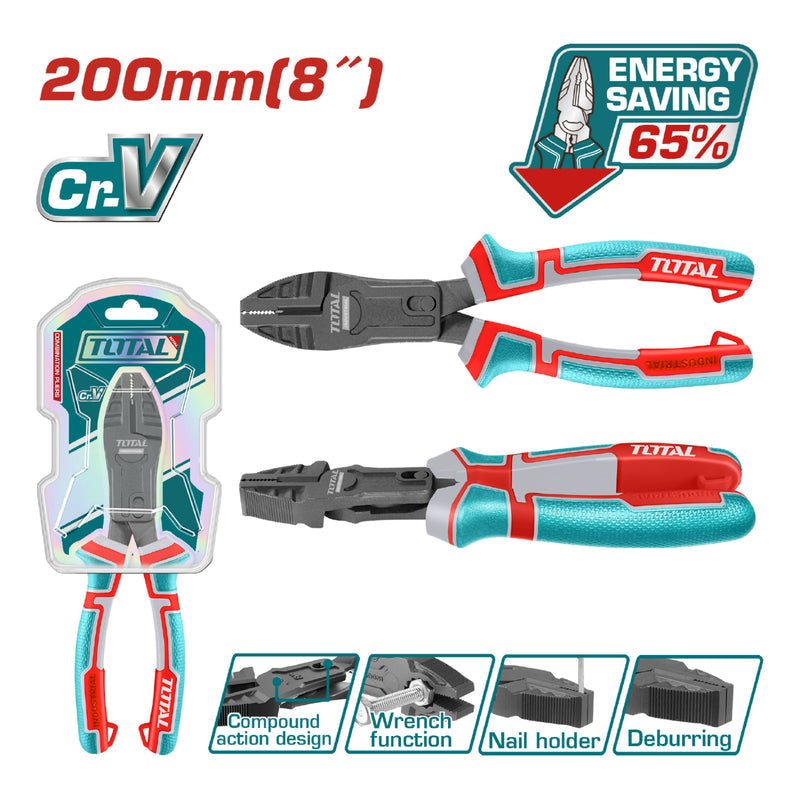 [SKUIMG]THTC510806|THTC510806.jpg|ALICATE DE COMBINACION ACCION COMPUESTA 8" CR-V. 65% AHORRO DE ENERGIA