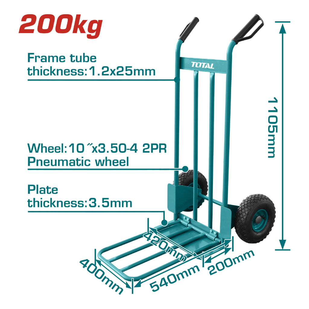[SKUIMG]THTHT20771|THTHT20771.jpg|CARRETILLA, TURQUESA, CAPACIDAD DE 200KG.