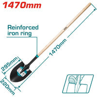 [SKUIMG]THTHW0201|THTHW0201.jpg|PALA DE PUNTA LARGA DE 1450 MM