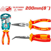 [SKUIMG]THTIP2481|ALICATE DE PUNTA DOBLADA DE 8" (200MM) DE MANGO AISLADO. ACABADO NEGRO PULIDO. SOPORTA 1000 V.