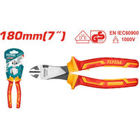 [SKUIMG]THTIP2571|ALICATE DE CORTE DIAGONAL DE 7" (180MM) DE MANGO AISLADO. ACABADO NEGRO PULIDO. SOPORTA 1000 V.