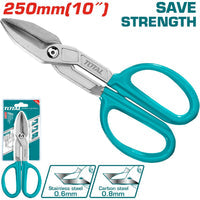 [SKUIMG]THTJ534101|TIJERA DE HOJALATERIA DE 10". ESPESOR MÁX. DE CORTE: ACERO AL CARBONO = 0.8 MM.