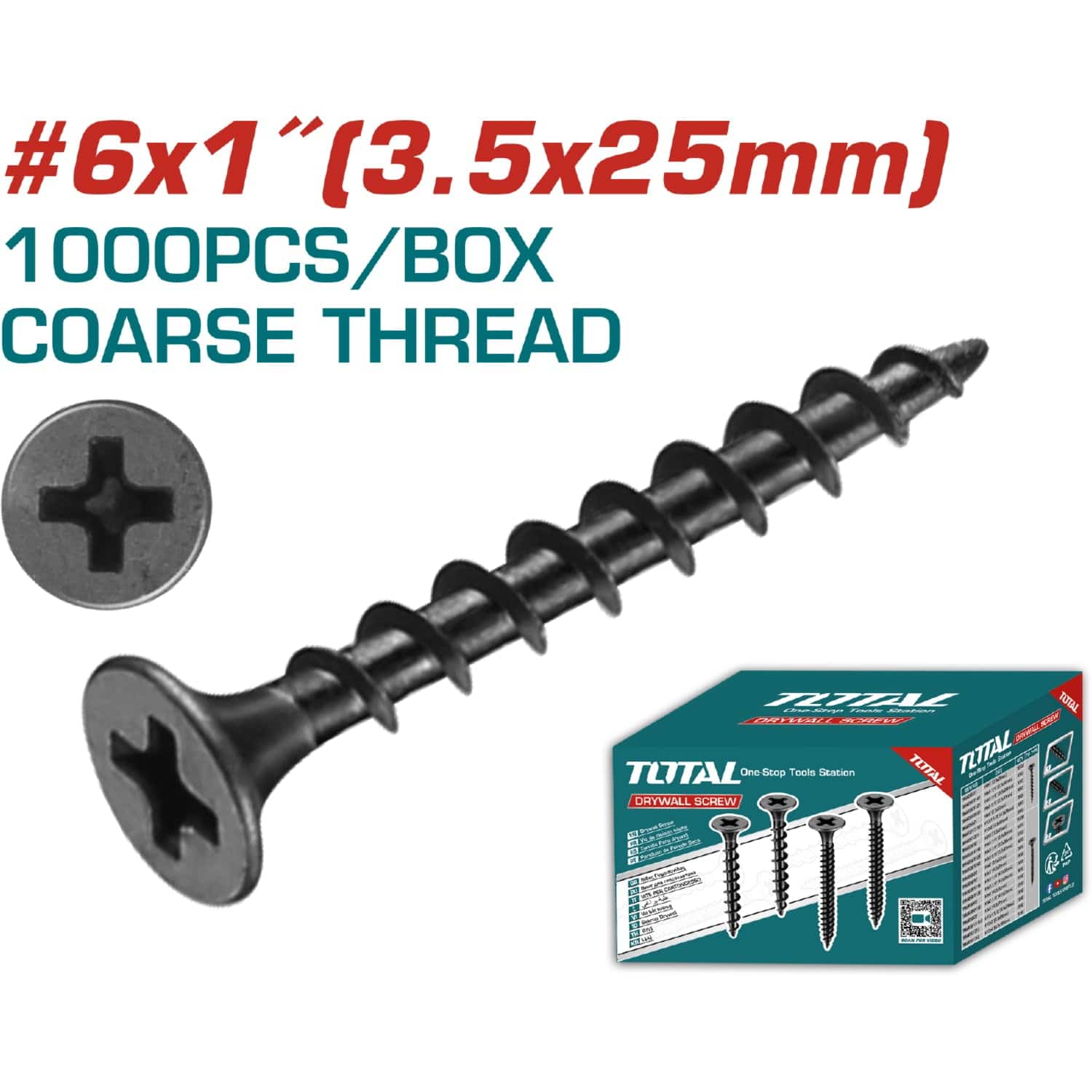 [SKUIMG]THWDS611|TORNILLOS PARA GYPSUM (YESO) FOSFATIZADO. PHILLIPS. ROSCA GRUESA