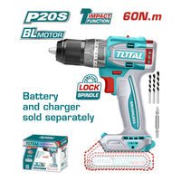[SKUIMG]TIDLI206021|DRILL TALADRO 1/2" INALÁMBRICO 20V DE IMPACTO