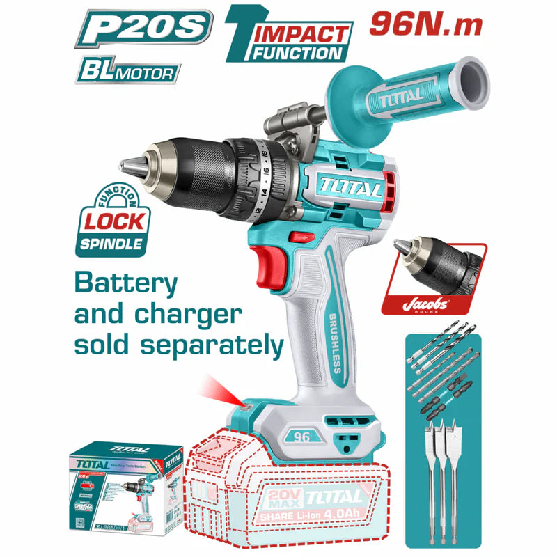 [SKUIMG]TIDLI209685|TIDLI209685-FRONTEND-Pu3IugG9-nxBY_rT.png|DRILL TALADRO PERCUTOR 96N.M 1/2" 20V MANDRIL METÁLICO JACOBS FUNCIÓN DE IMPACTO. MOTOR SIN ESCOBILL