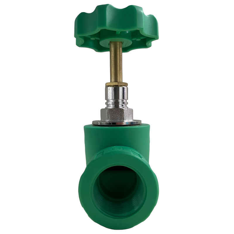 LLAVE DE PASO PPR COMPRESION 1/2" VALVULA DE COMPUERTA (EVITA PROBLEMAS INSTALACION POR REPELLOS GRU