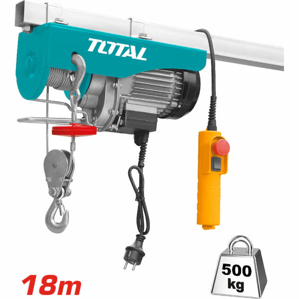 [SKUIMG]TLH1952|TLH1952-FRONTEND-dMArtEqmKdltqNzY.png|WINCHE TECLE ELÉCTRICO GRUA 900W 500KG ELEVACIÓN MAX 18M VELOCIDAD 10M/MIN, 5M/MIN POLIPASTO ELECTRI