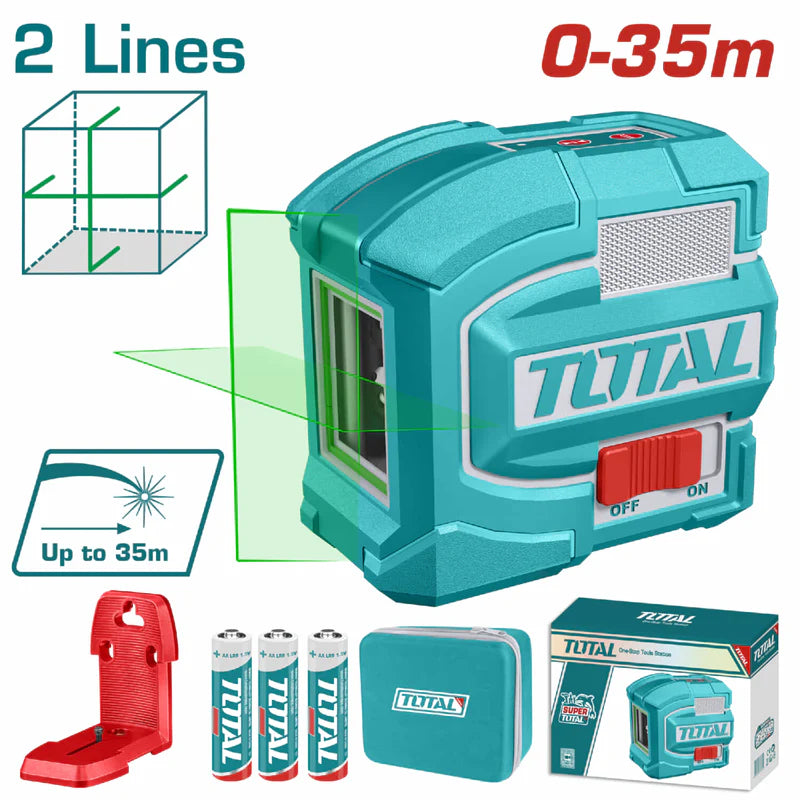[SKUIMG]TLL156601|TLL156601-FRONTEND-dNE3Wb-q6bmM2kzJ.png|NIVEL LASER DE LÍNEA AUTONIVELANTE. RANGO DE TRABAJO: 0-35 M. PRECISIÓN DE LÍNEA: ± 1.5 MM A 7M. BAT