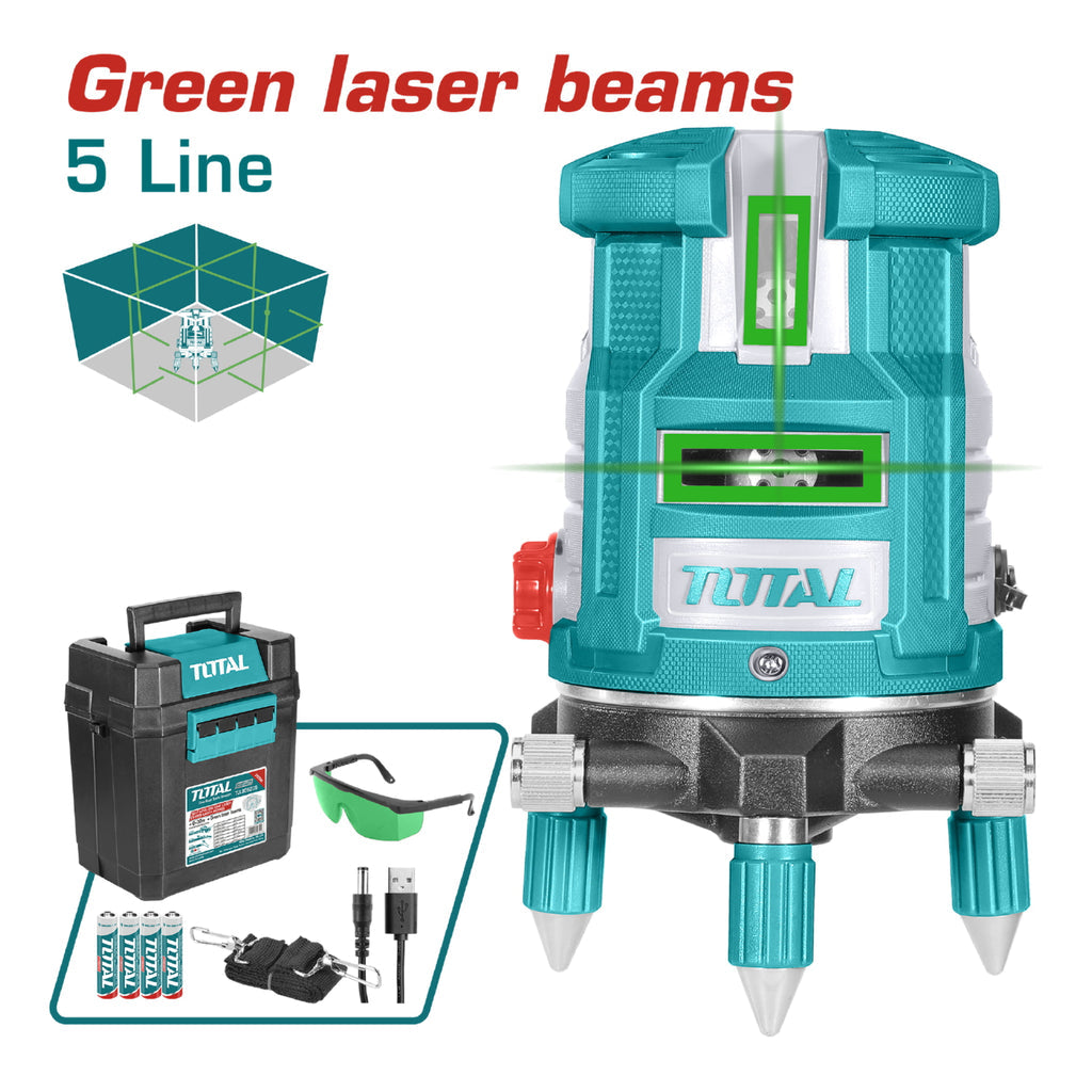 [SKUIMG]TLL305205|NIVEL DE LASER AUTONIVELANTE VERDE. RANGO DE TRABAJO: 0-30 M. 1 LINEA HORIZONTAL - 4 VERTICALES.