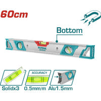[SKUIMG]TMT26086M|TMT26086M.jpg|NIVEL DE BURBUJA MAGNETICO DE 60 CM EN