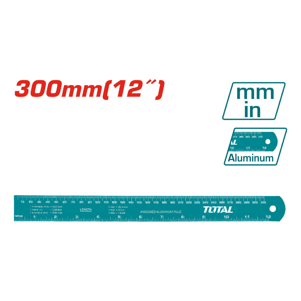 [SKUIMG]TMT633002|TMT633002.jpg|REGLA DE ALUMINIO ANODIZADO. TAMAÑO: 30X3CM