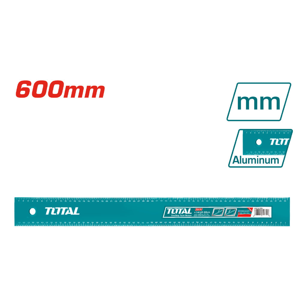 [SKUIMG]TMT636002|REGLA DE ALUMINIO ANODIZADO. TAMAÑO: 60X5CM.