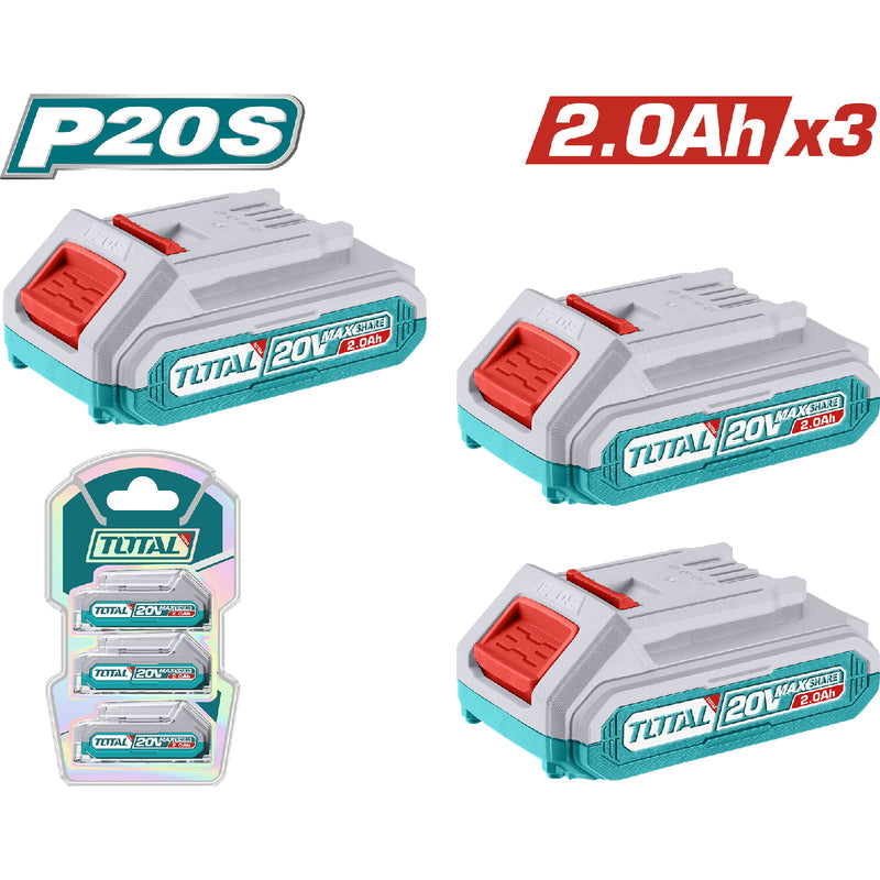 [SKUIMG]TOSLI240311|TOSLI240311.jpg|BATERÍAS INALÁMBRICAS 20V 2.0AH INDICADOR LED SE VENDE EN SET DE 3 BATERÍAS