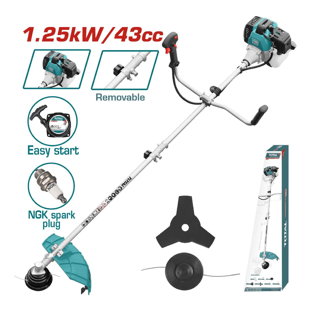 DESMALEZADORA GRANDE. 43CC MOTOR 2 TIEMPOS ENFRIADO POR AIRE A GASOLINA 1.27KW (2HP) 42.7CC.