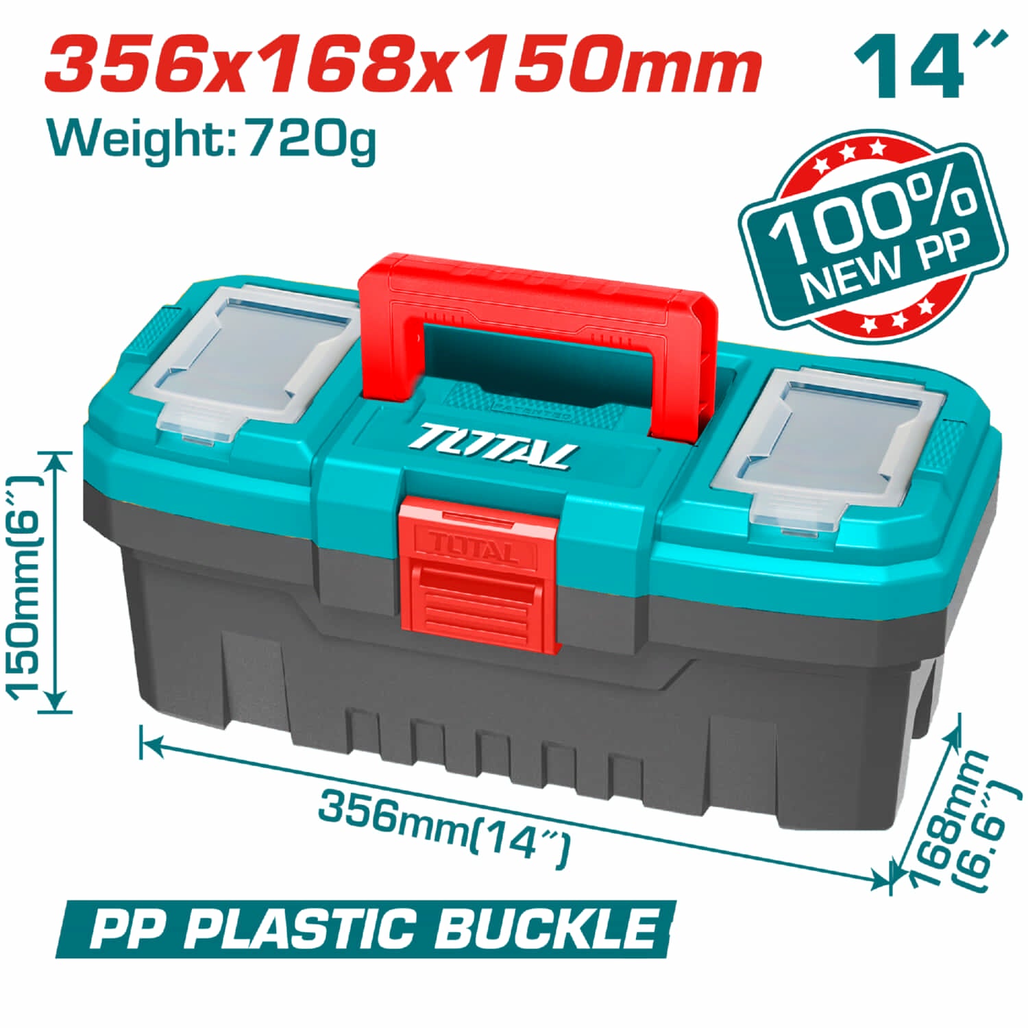 [CARBONE]TPBX0141|CAJA DE HERRAMIENTAS 14" DE PL�STICO TOTAL