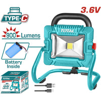 [SKUIMG]TRLF4415|LÁMPARA DE TRABAJO 3.6V INALÁMBRICA DE IONES DE LITIO. INCLUYE CABLE USB REFLECTOR