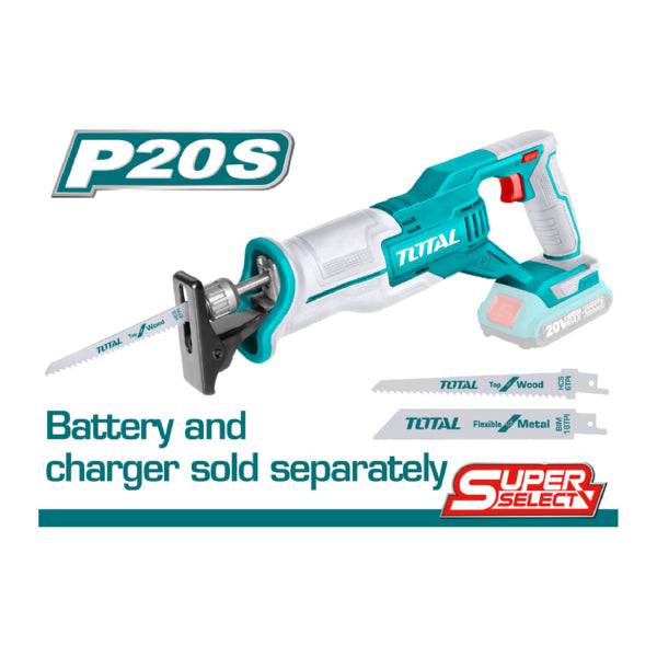 [SKUIMG]TRSLI1152|TRSLI1152.jpg|SIERRA SABLE RECIPROCA 20 V. INCLUYE 2 CUCHILLAS (METAL Y MADERA). NO INCLUYE BATERÍA NI CARGADOR.