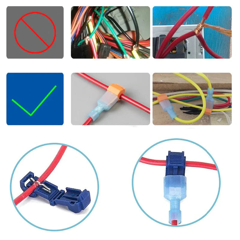 [SKUIMG]TS041|TS041-FRONTEND-QzbQQzVuq0QPuaVr.png|JUEGO DE 120 PIEZAS DE CONECTORES DE CABLE ELECTRICOS EN T DE EMPALME RAPIDO.